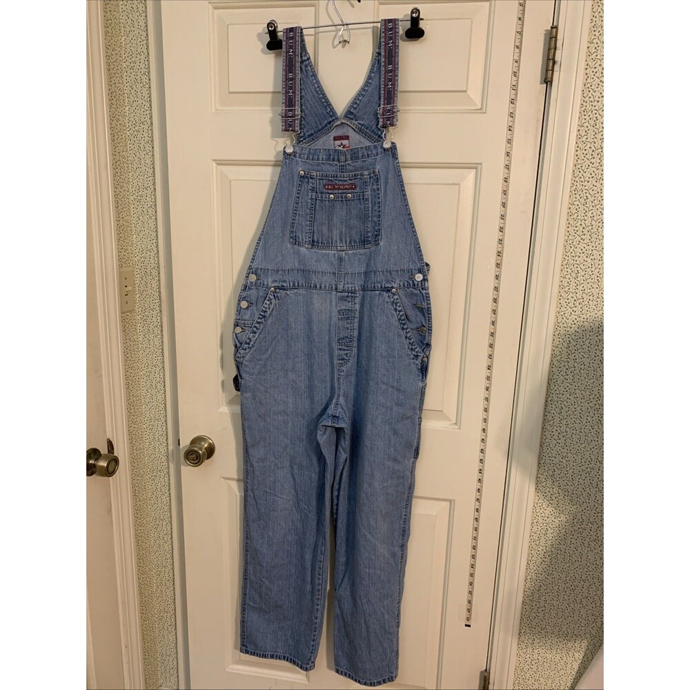 B.U.M. Equipment Vintage Denim Bibb Overalls Size L